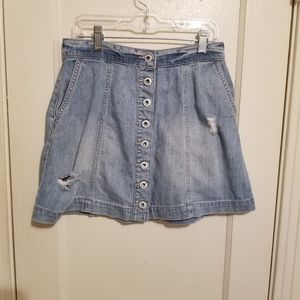 Sneak Peek denim mini skirt S
